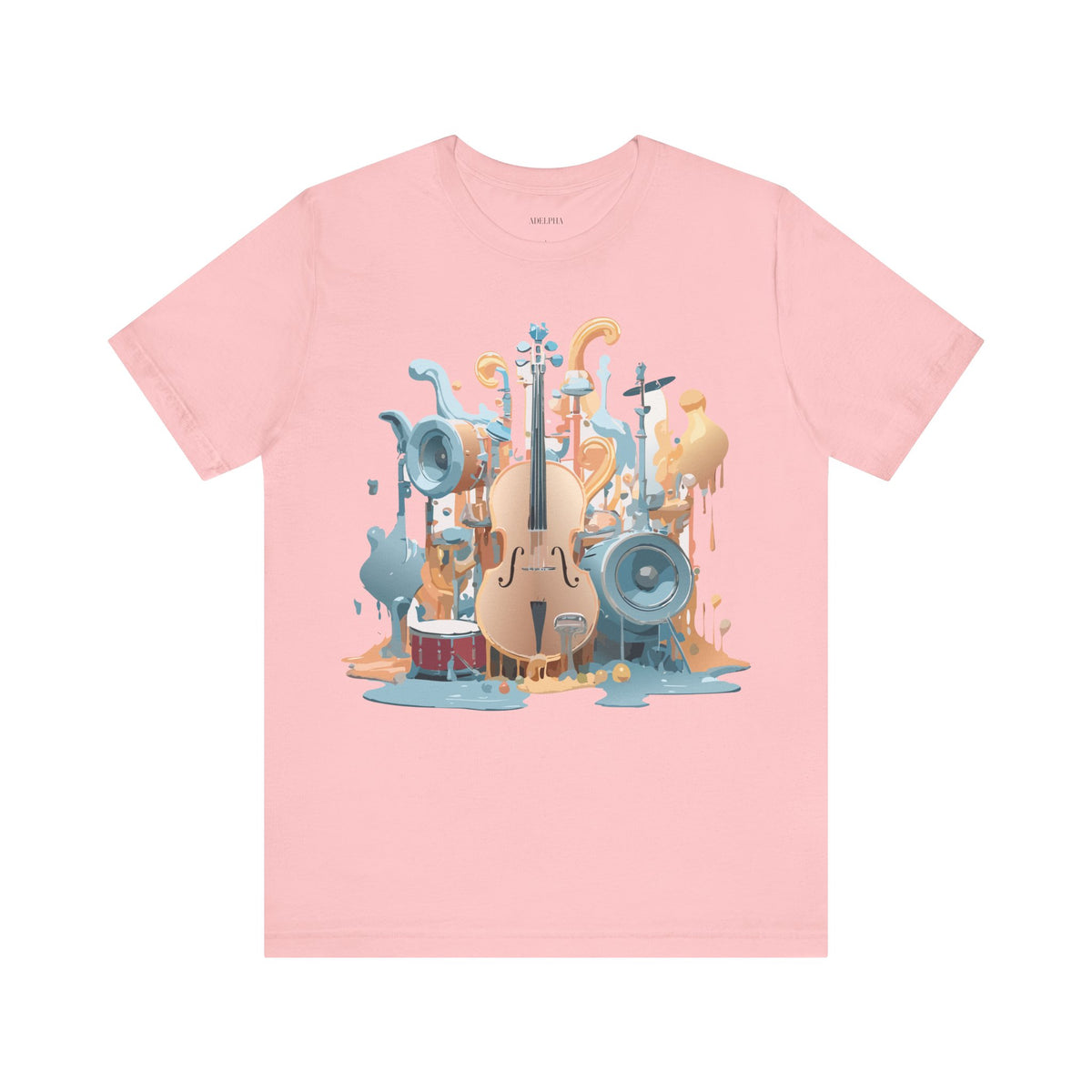 Music Graphic Unisex Cotton Bella+Canvas Tee with Art Design n193