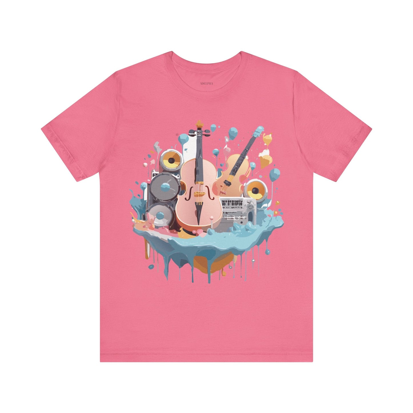 Adelpha Vintage Inspired Music Graphic T Shirt Unisex Jersey Short Sleeve Tee Artwork