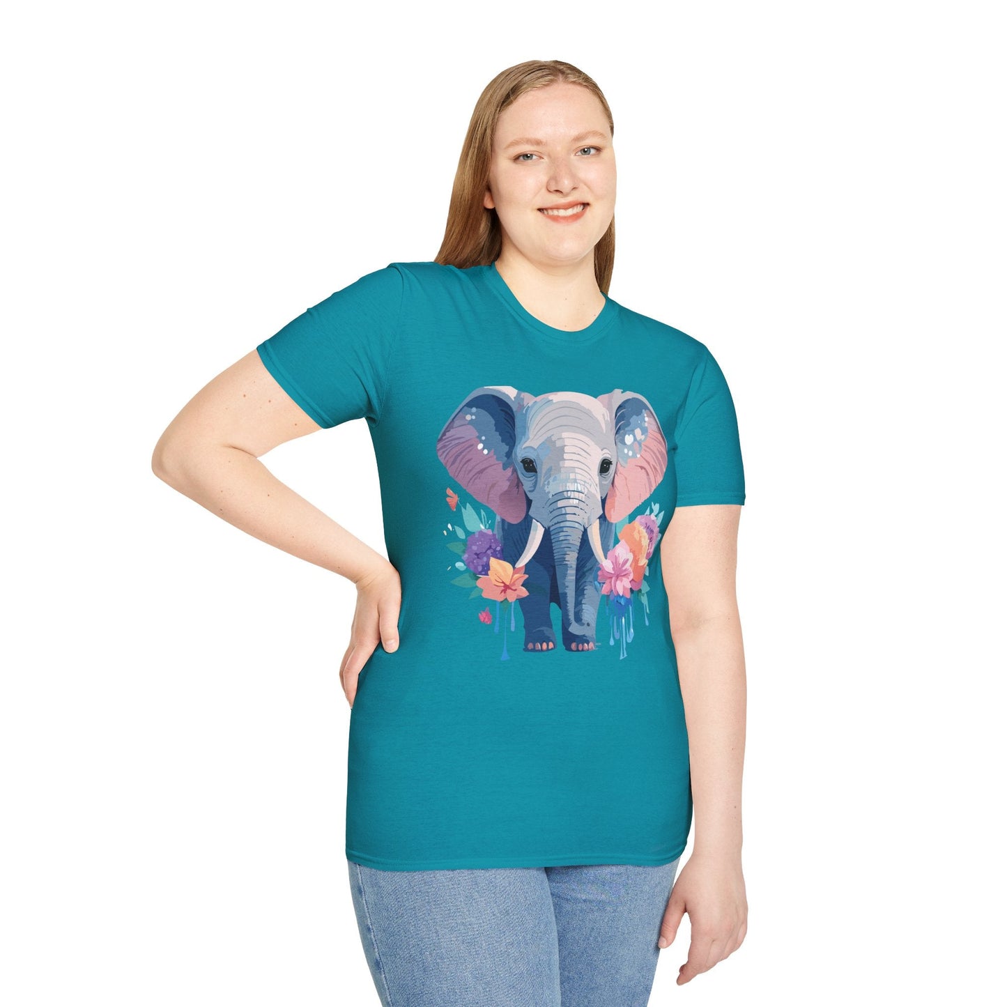 Elephant Graphic T Shirt Unisex Softstyle 64000 Cotton Animals T Shirt For Adults Premium
