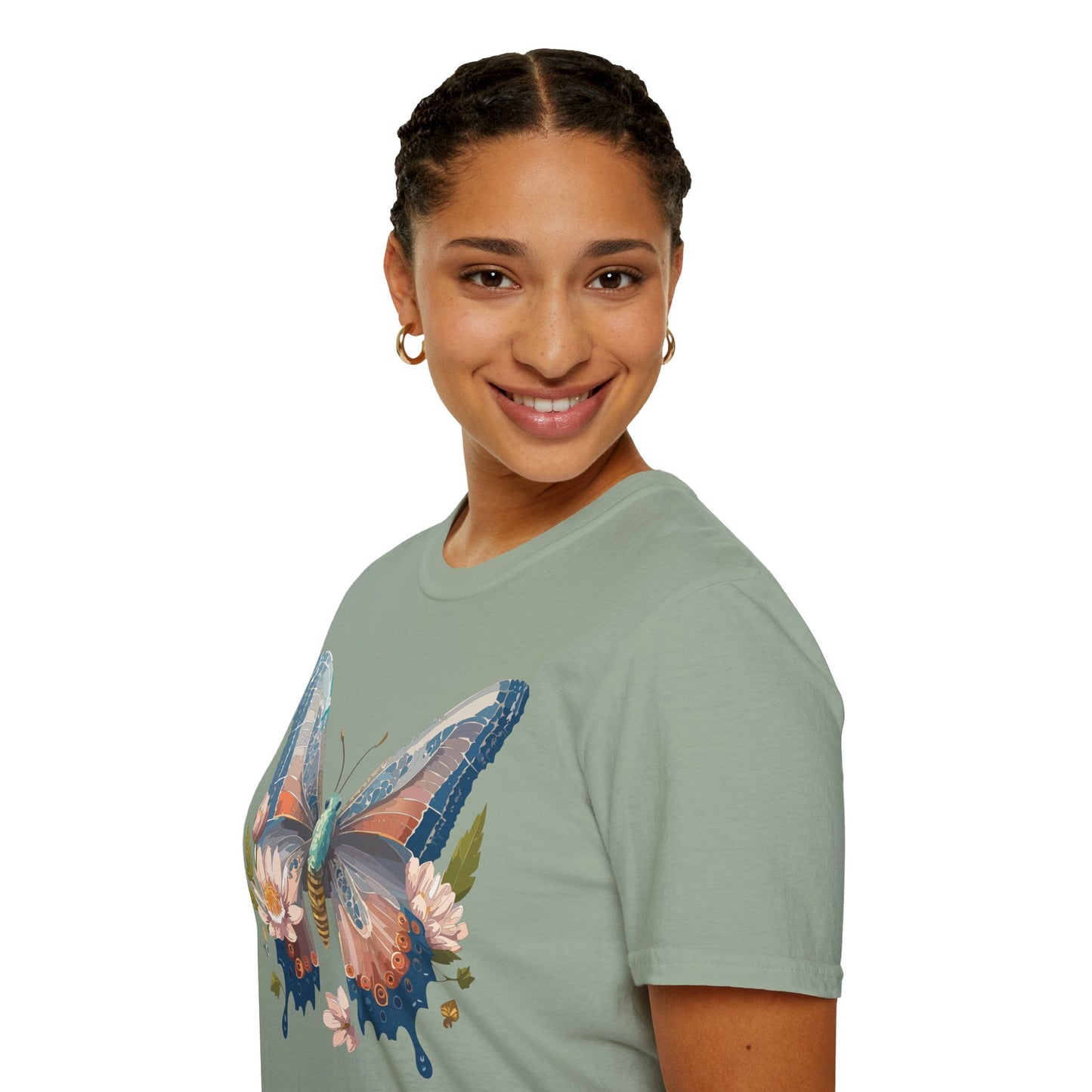 Butterfly Shirt Unisex T Shirt Monarch Design Softstyle 64000 Ring Spun Cotton Tee