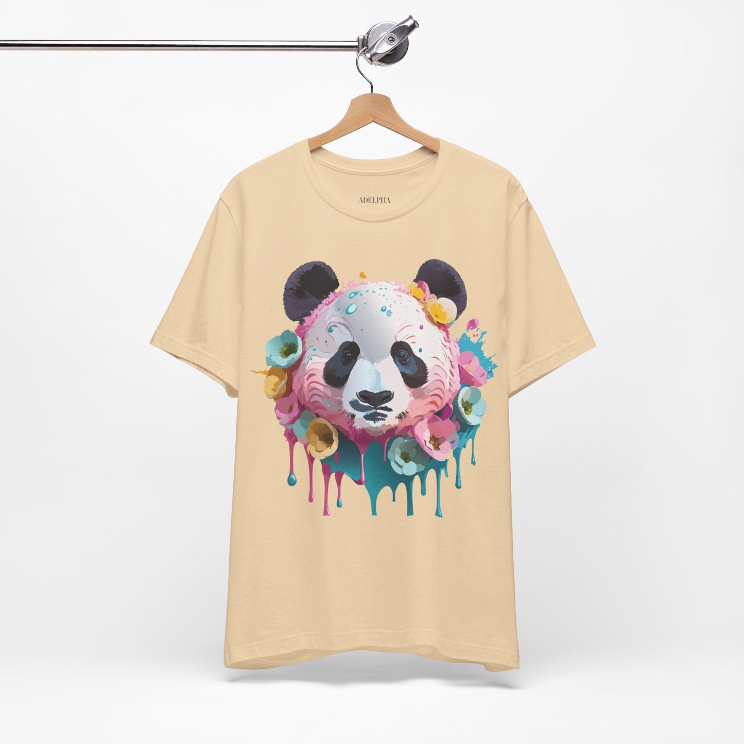 Panda Graphic Unisex 100 Cotton Vintage Art with Animal T-Shirt 6