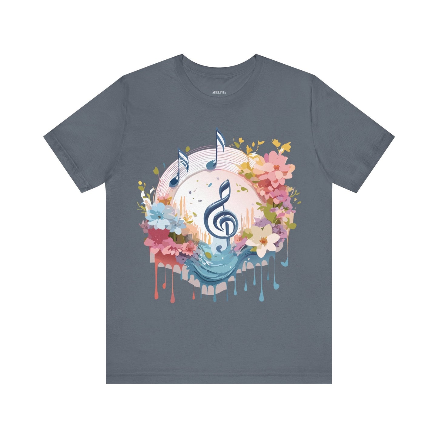 Adelpha Graphic Music T Shirt Unisex Jersey Short Sleeve Tee With Vintage Artwork