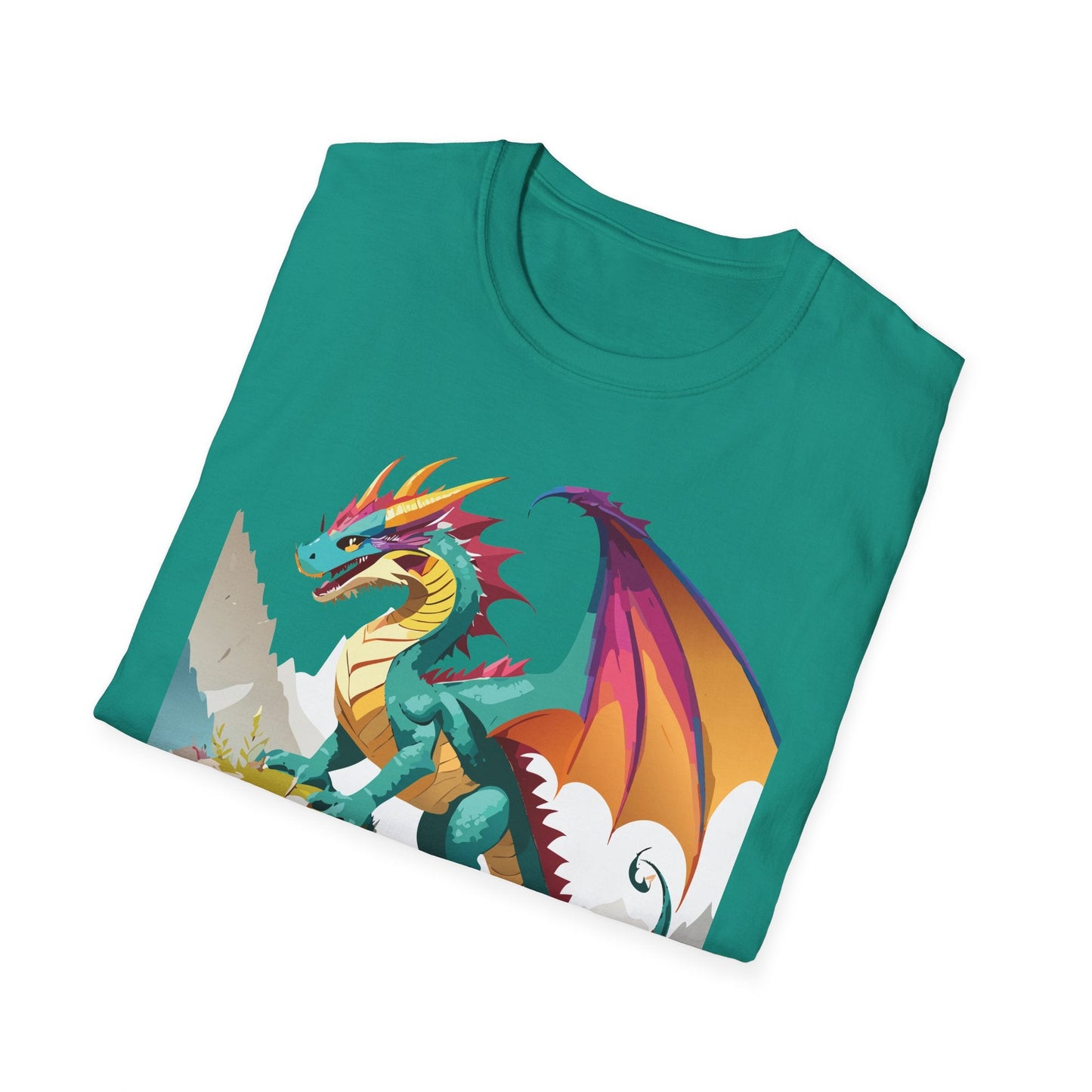 Dragon Graphic Unisex Cotton Softstyle Art Design Tee With Animals 5