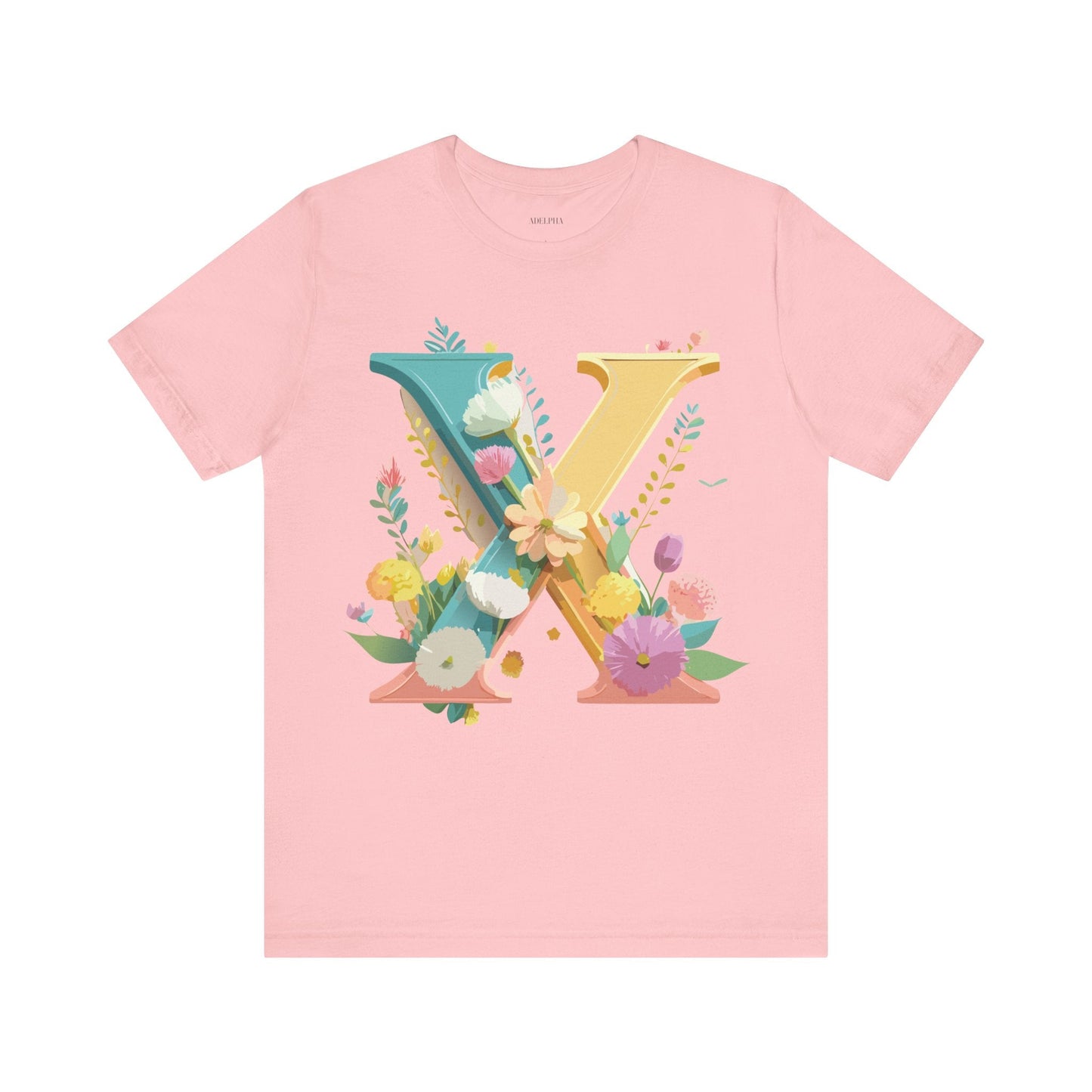 Letter X Shirt Unisex Graphic Tee Premium Vintage Inspired Adelpha Artwork Short Sleeve