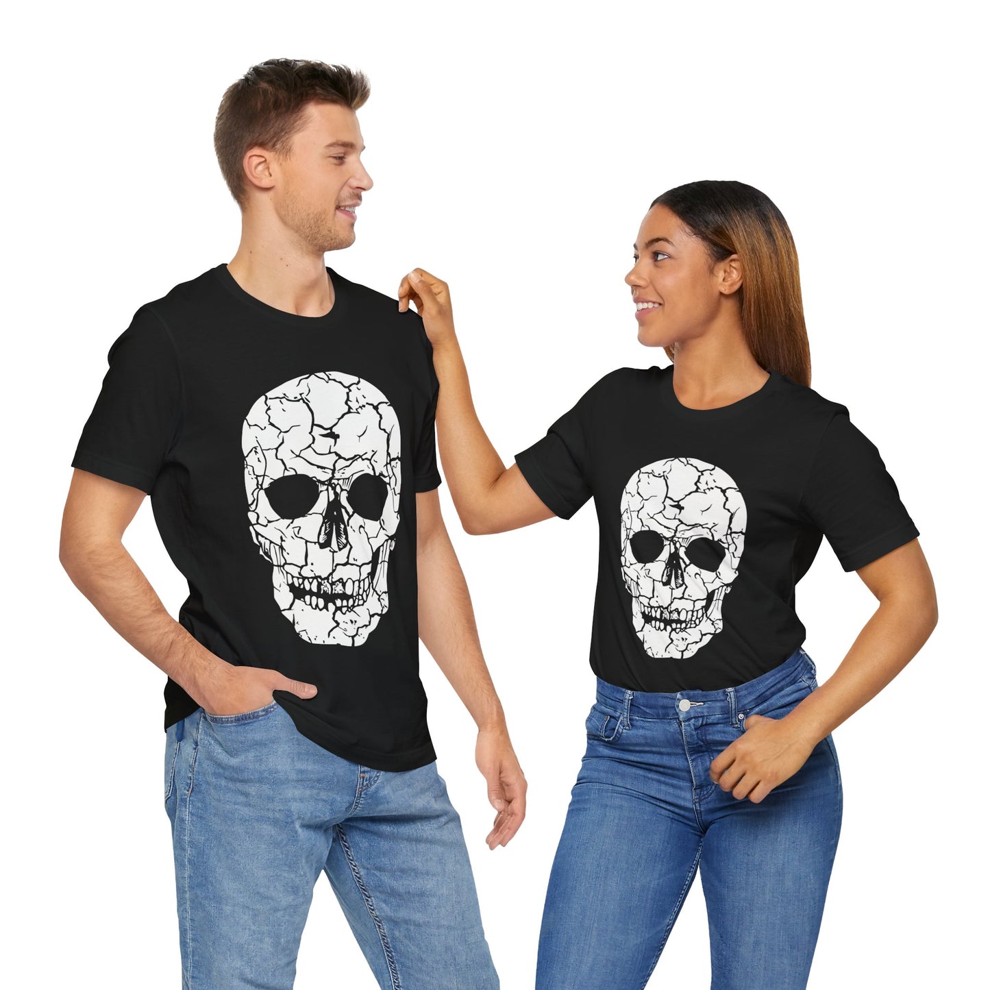 Unisex Cotton Tee Shirt with Skull