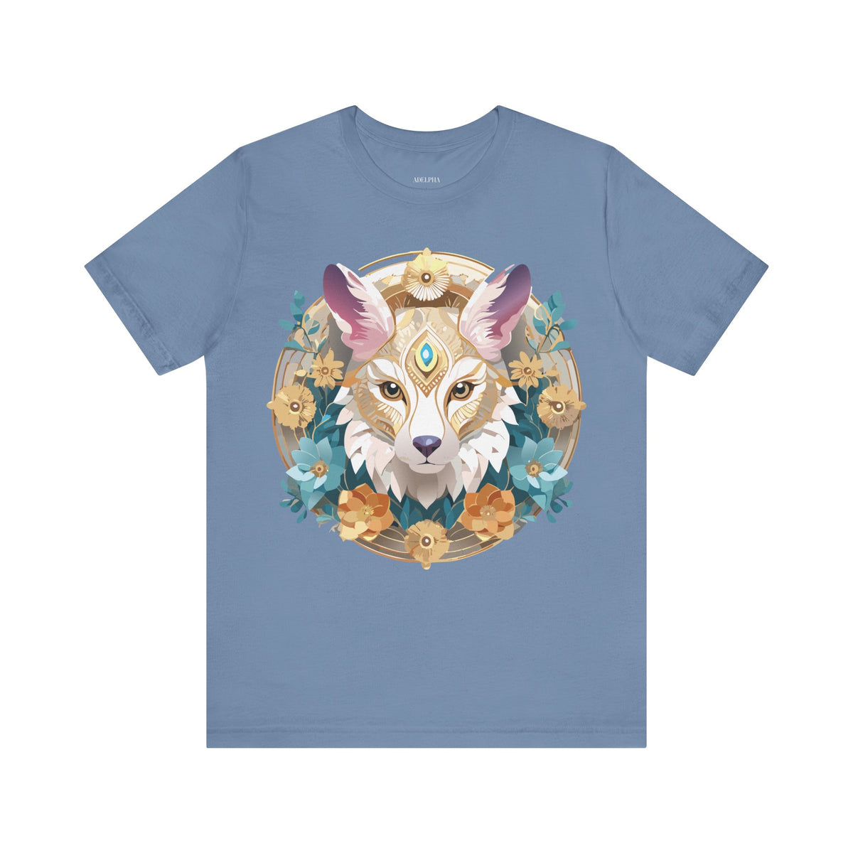 Medallion Graphic Unisex Cotton Bella+Canvas Tee with Art Design d72