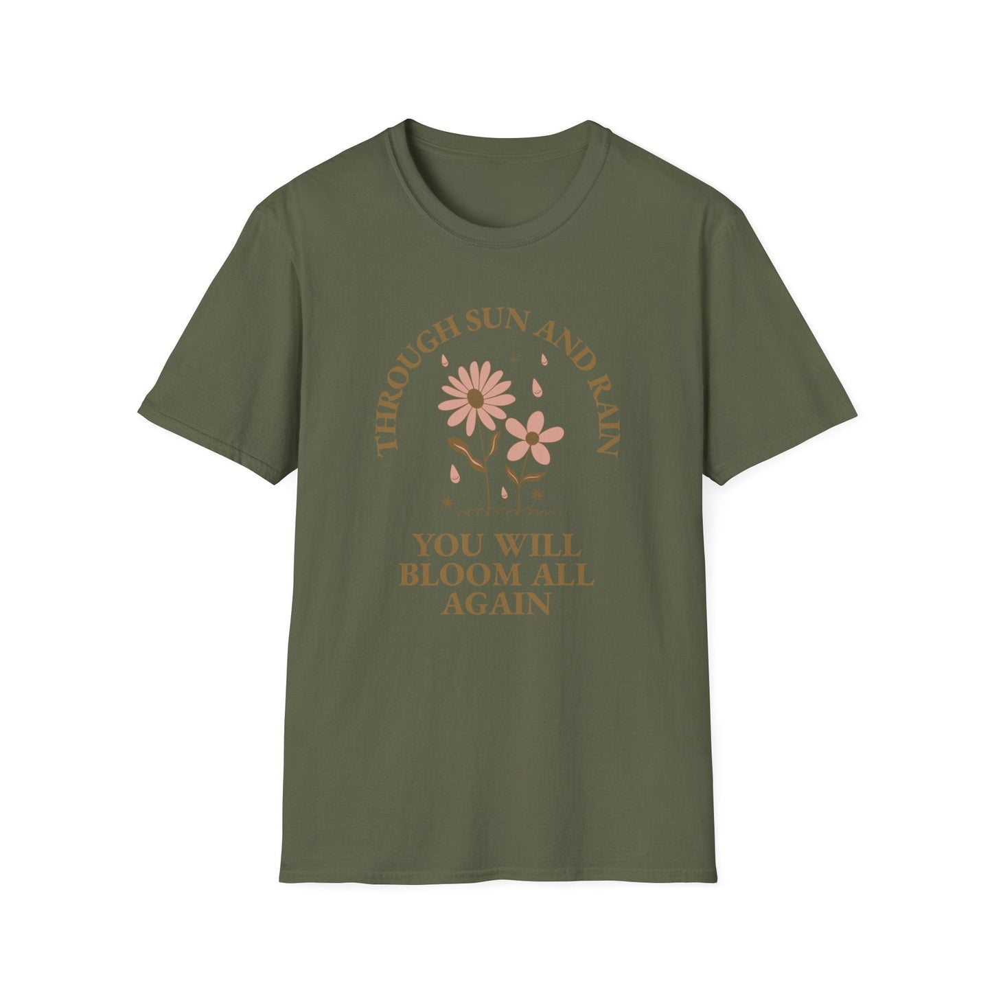 Positive Slogan T Shirt For Everyday Motivation Unisex Tee With Positive Words And Good Quotes Gildan Softstyle 64000