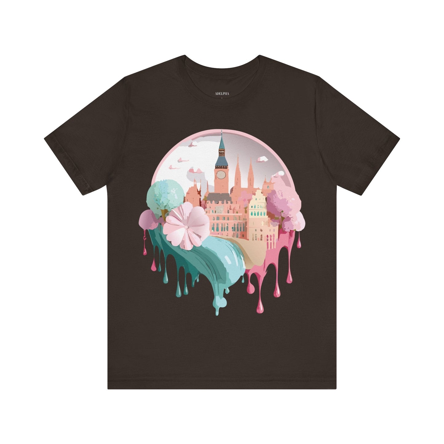 Prague Tourist Graphic Tee by Adelpha Unisex Vintage Style Short Sleeve Shirt Collection