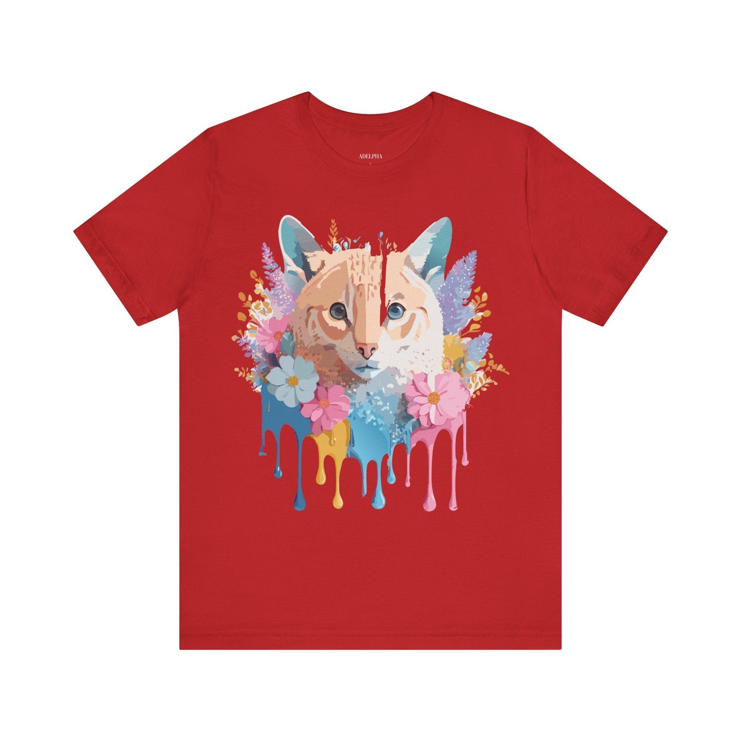 Cat Graphic Tee Unisex Vintage Art Design Adelpha Premium Comfort