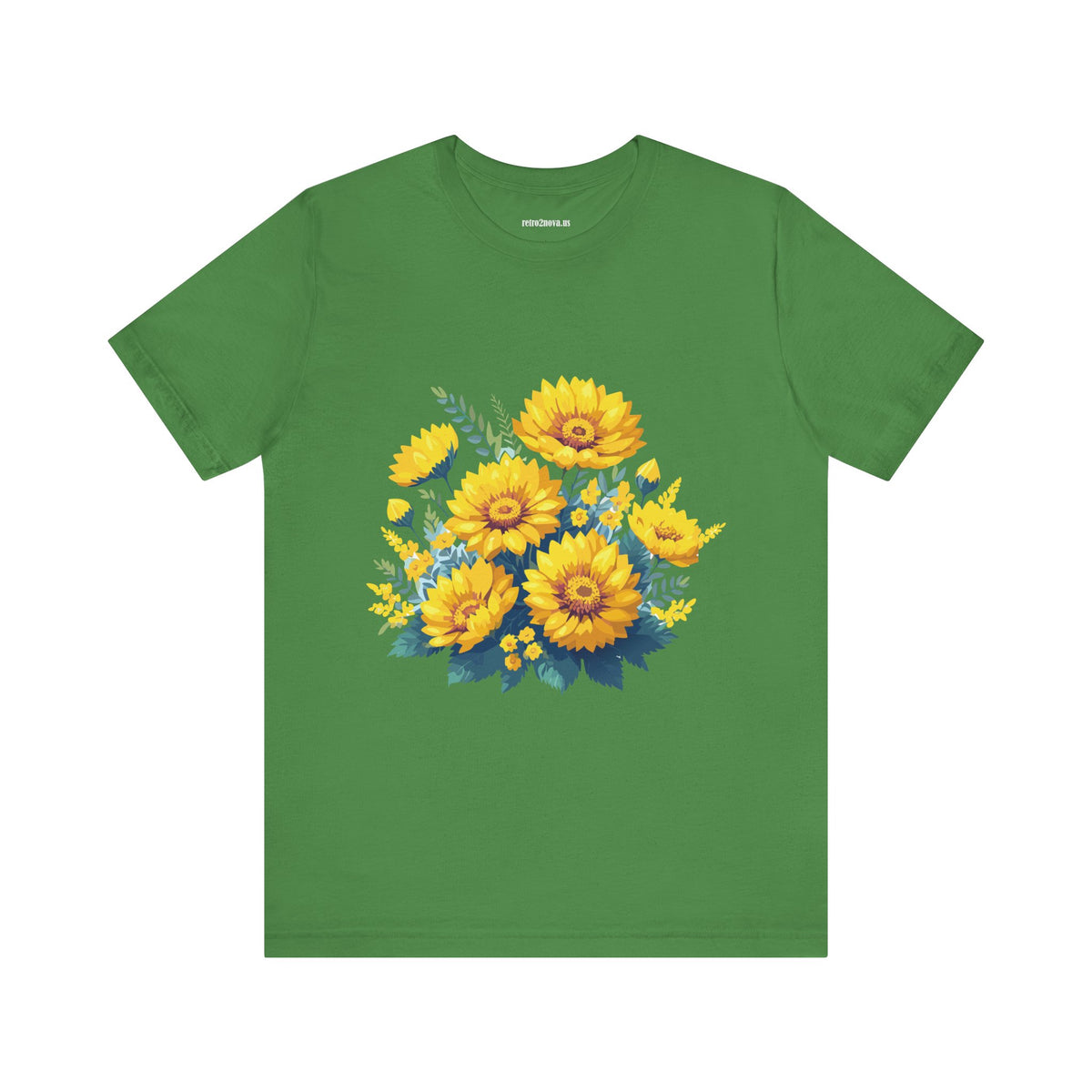 Floral Graphic Unisex Cotton Bella+Canvas Tee with Flowers Design ab16
