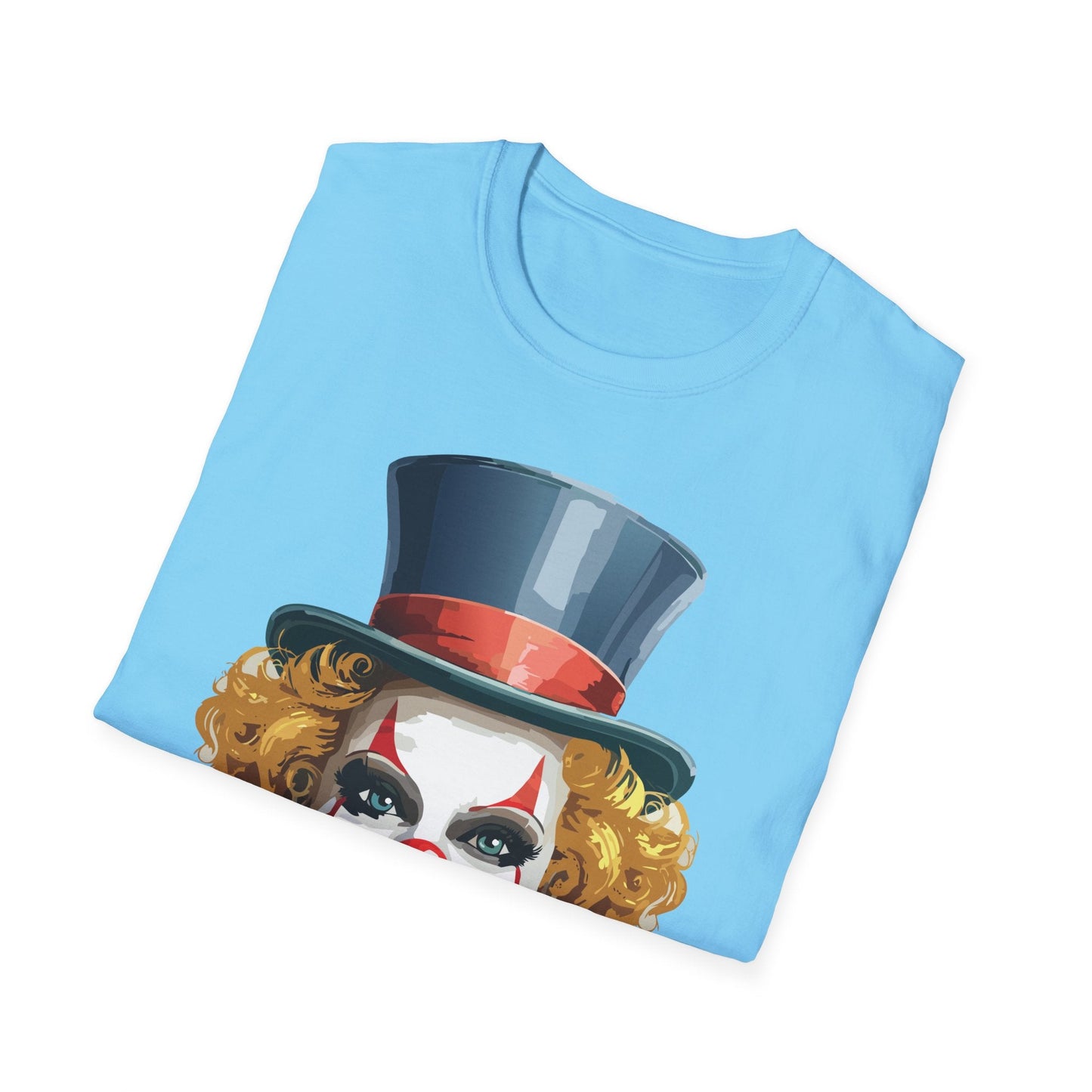 Clown Shirt T Shirt With Clown Funny Man Circus Shirt Scary Man Tee Unisex Gildan Softstyle 64000