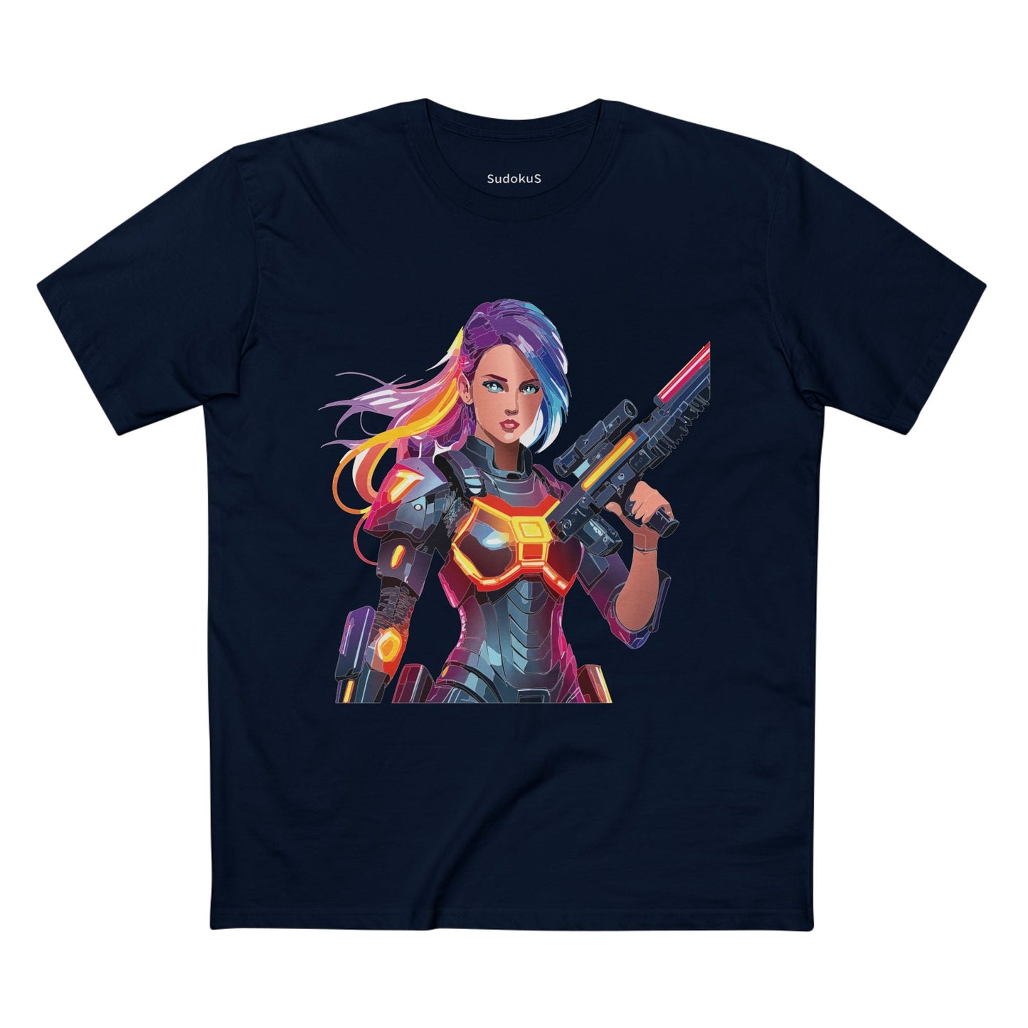 Army-woman Graphic Unisex 100 Cotton Staple Tee 17