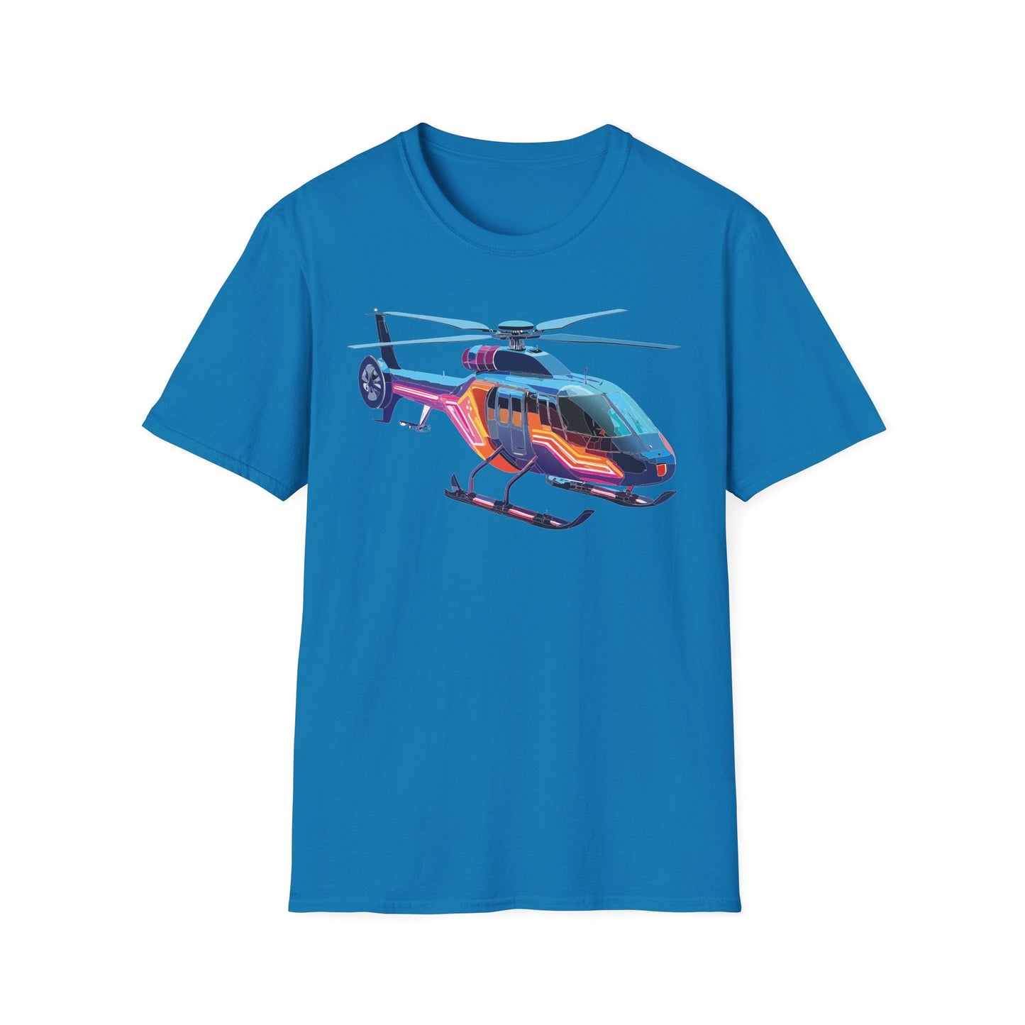 Chopper Helicopter T Shirt Unisex Softstyle 100 Percent Ring Spun Cotton Premium Tee
