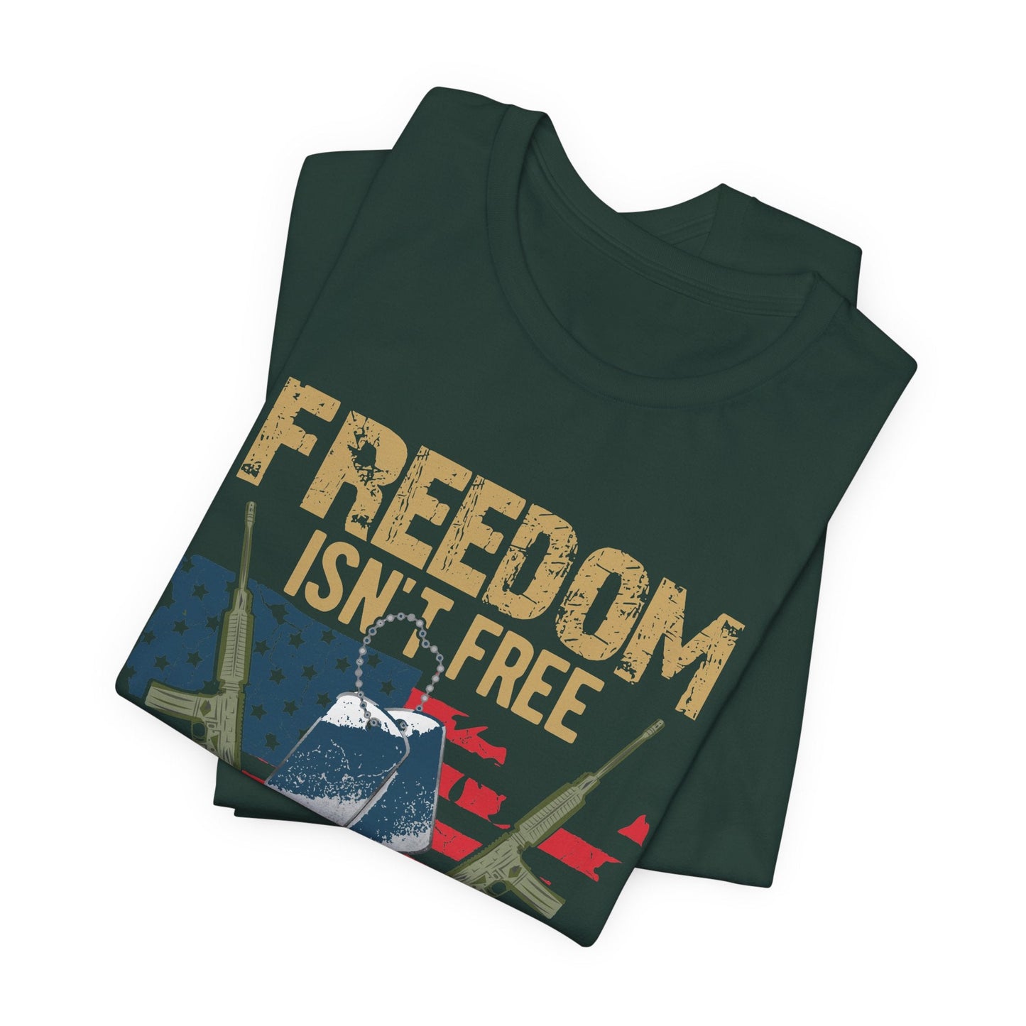 Army Veteran Patriotic Graphic Design Unisex Cotton T-Shirt v19