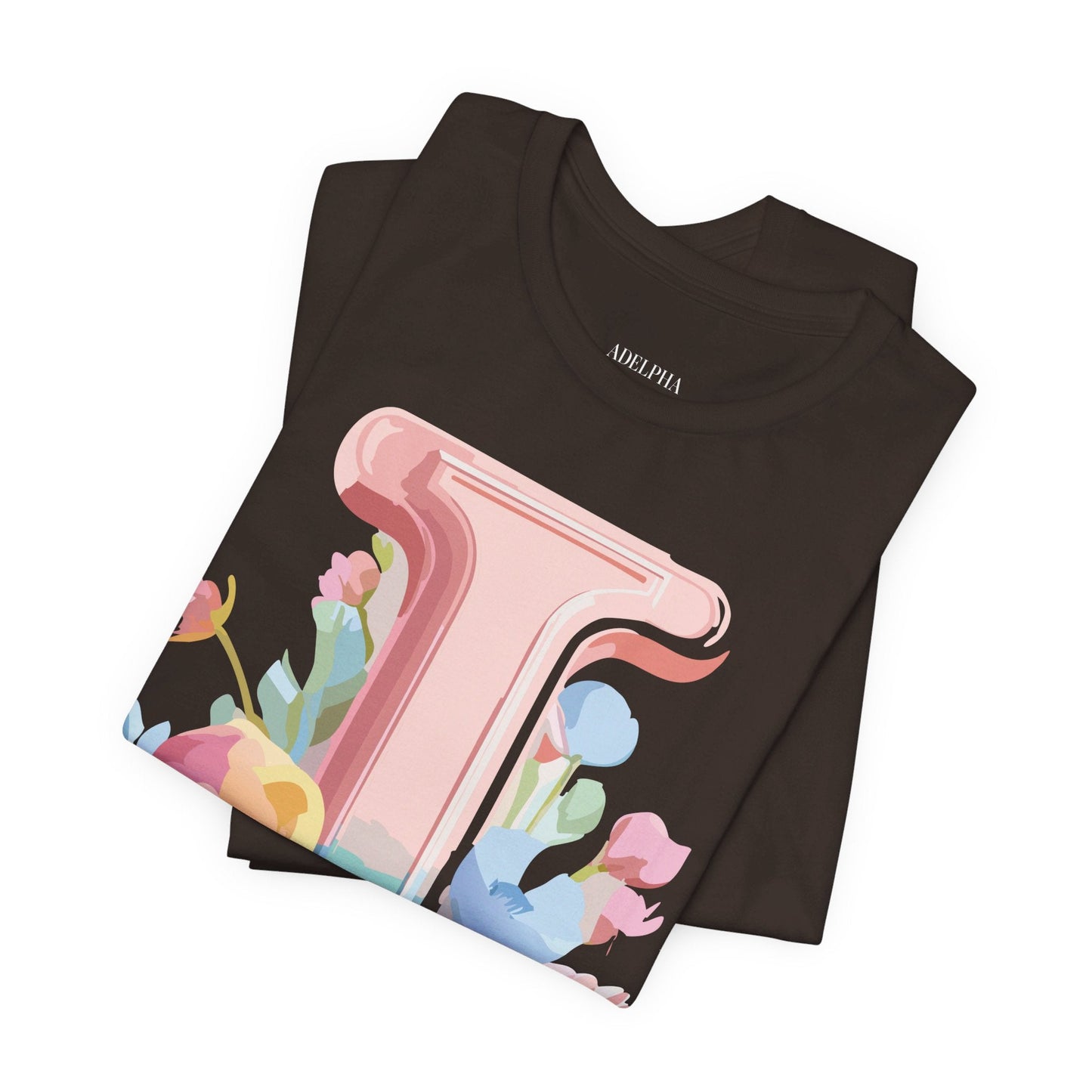 Letter I Shirt Graphic Tee Unisex Short Sleeve Adelpha Vintage Inspired Artwork Design