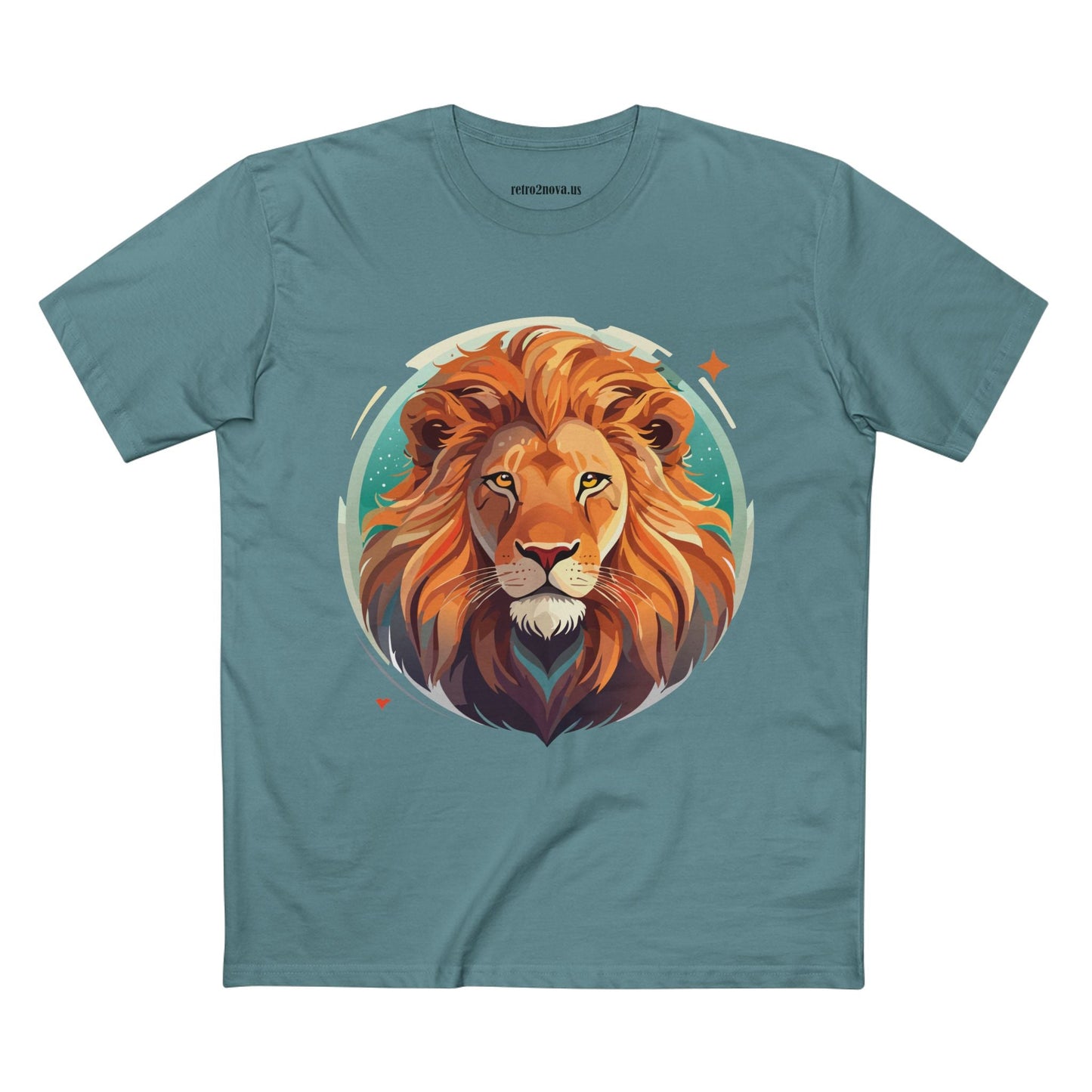 Unisex Lion Shirt With Original Art Design Premium Cotton Tee By Retro2Nova For Soft Breathable Everyday Comfort
