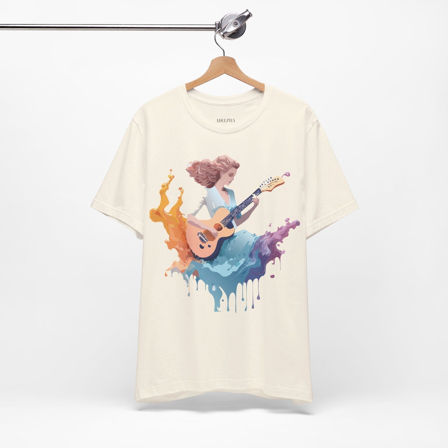 Music Graphic Unisex 100 Cotton Vintage Art with Musical Elements Tee 38