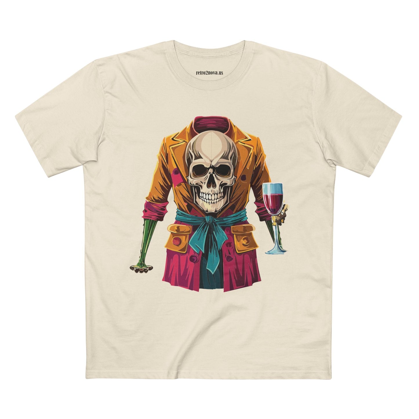 Skull Shirt Unisex Skeleton Tee with Original Art Design Retro2Nova SS24 Premium Cotton