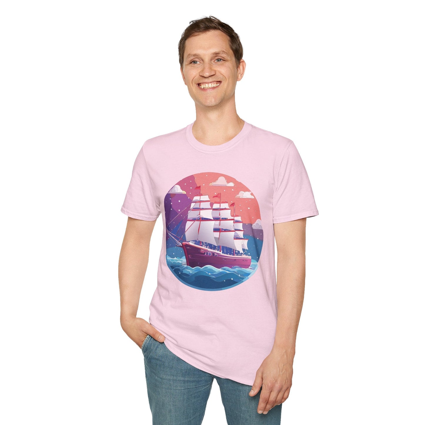 Unisex Gildan Softstyle 64000 T Shirt Ship Frigate Vessel Tee For Maritime Enthusiasts