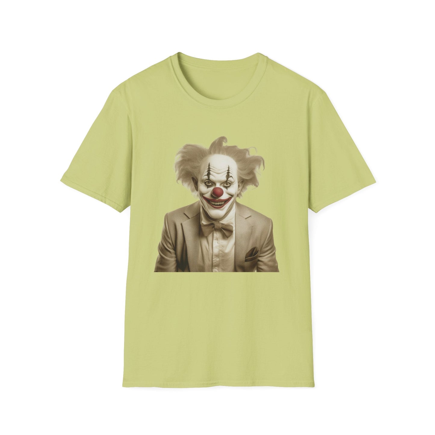 Unisex Clown Shirt Funny Man Circus Tee Softstyle 64000 Cotton Gildan Tee Lightweight Breathable