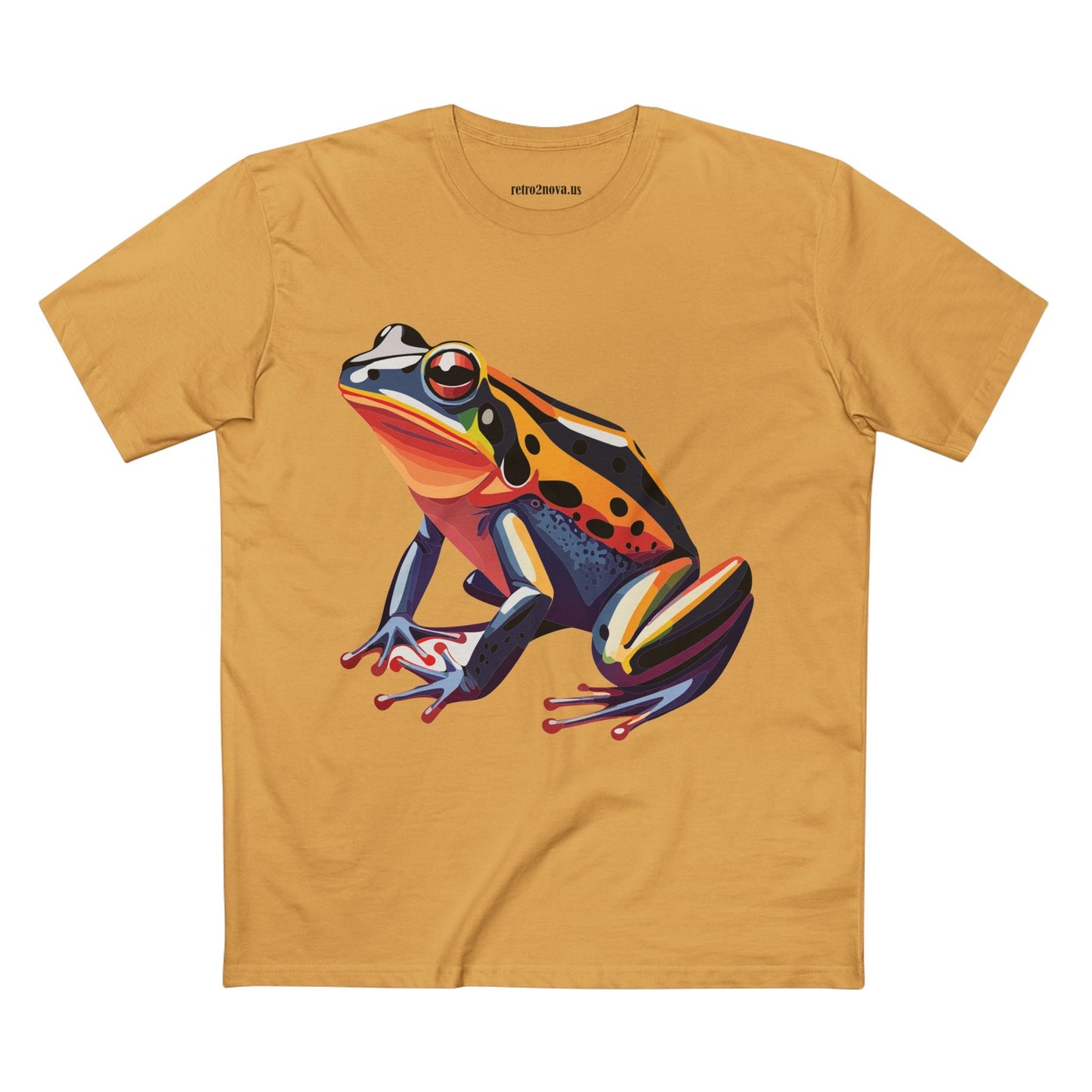Unisex Frog Animal Shirt Premium Cotton Tee With Original Art Design Retro2Nova Exclusive Art Collection