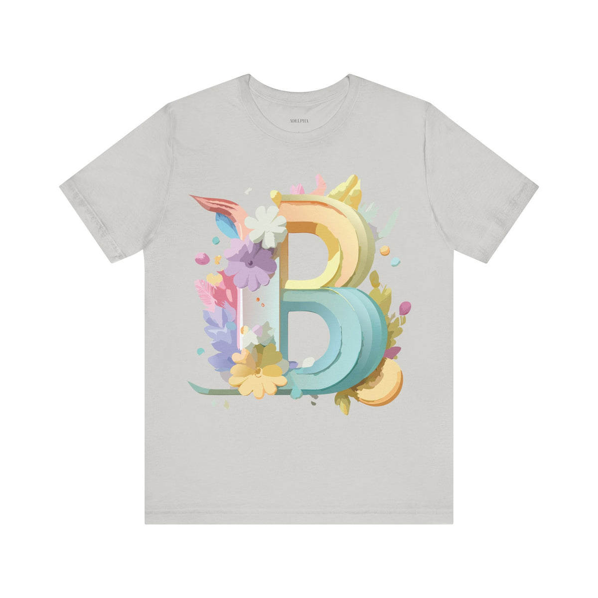 Letter B Graphic Unisex Cotton Bella+Canvas Tee with Art Letter Design