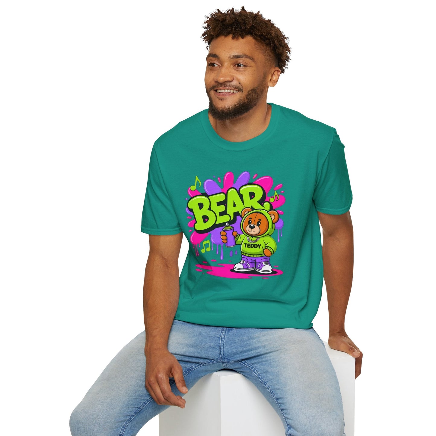 Funny Cartoon Animals T Shirt Unisex Graphic Tee Animation Softstyle Gildan 64000 Ring Spun Cotton