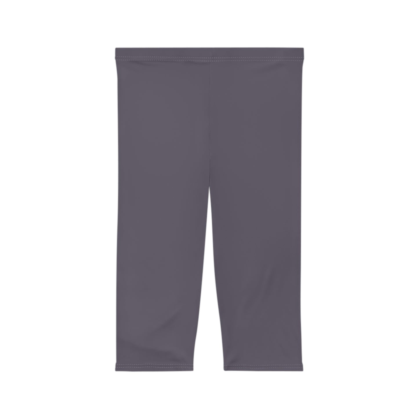 Foggy Purple Color Women's Brushed Suede Poly Span Casual Capri Leggings XS-2XL