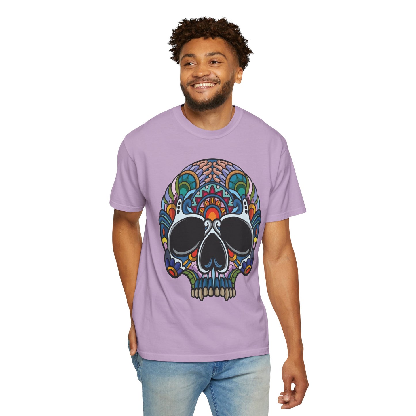 Unisex Cotton Tee Shirt with Skull