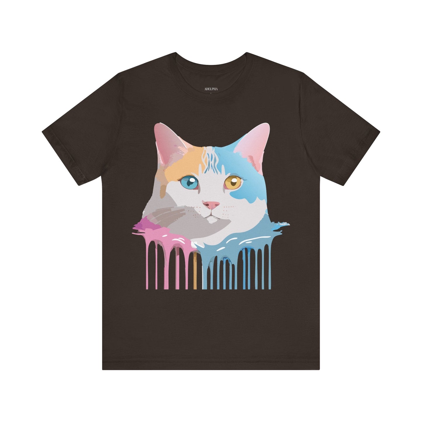 Unisex Cat Shirt Graphic Tee With Vintage Adelpha Art Design