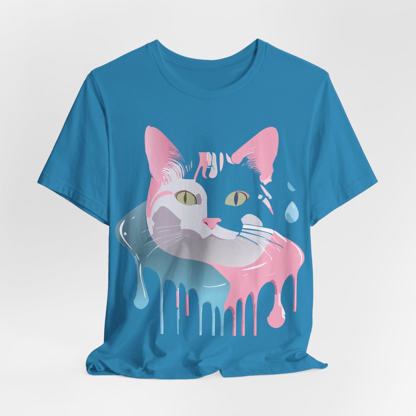 Cat Graphic Tee Unisex Short Sleeve T Shirt Adelpha Vintage Inspired Design