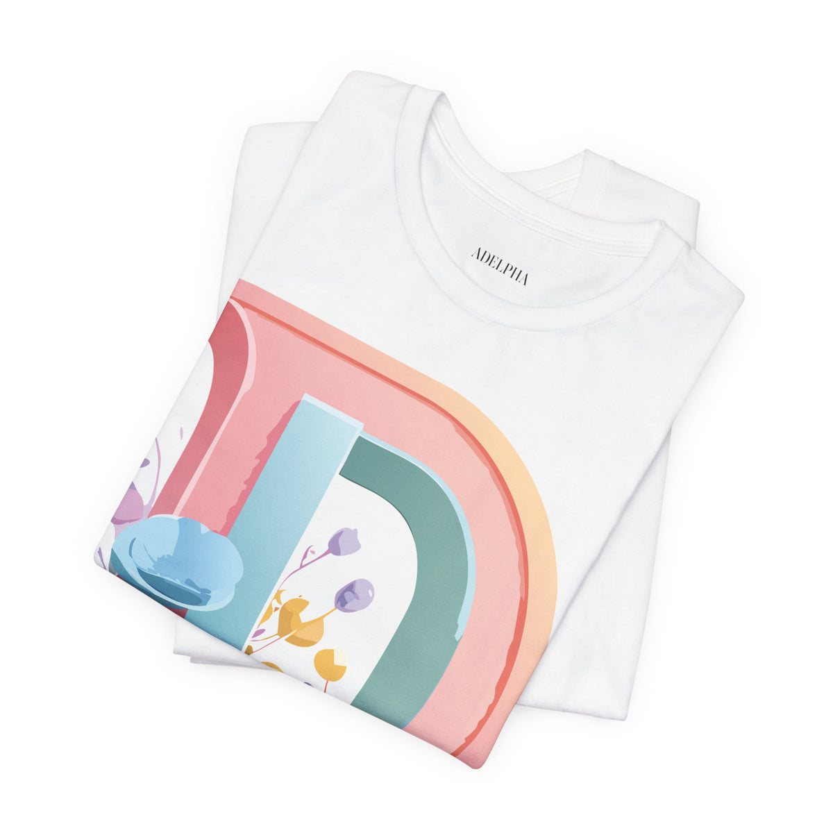 Letter D Graphic Unisex Cotton Bella+Canvas Tee with Art Letter Design
