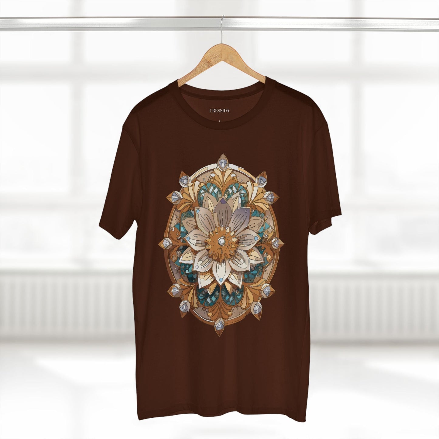 Floral Graphic T-Shirt Unisex 100 Cotton Art Design with Antique Flowers Tee 16