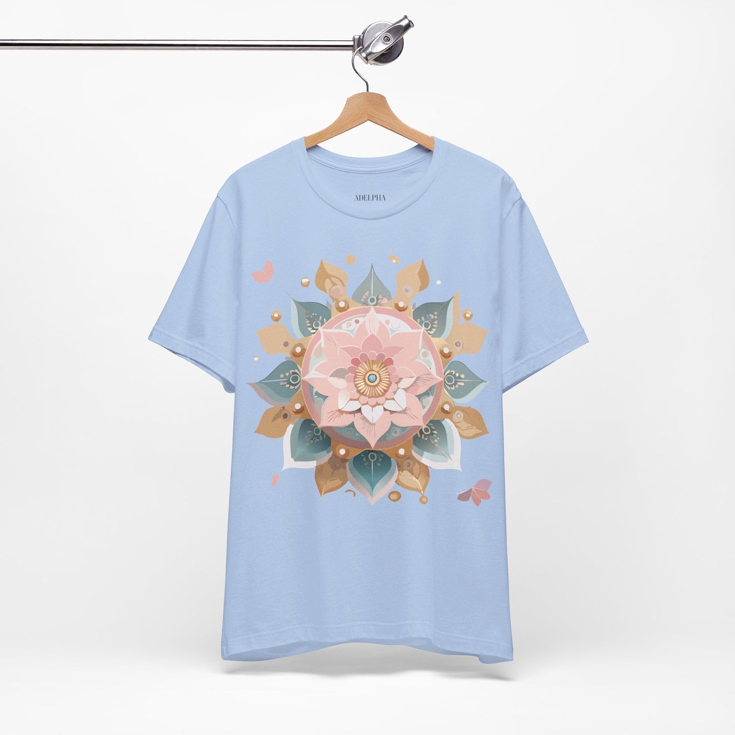 Mandala Graphic Unisex 100 Cotton Vintage Floral Artwork Tee 13