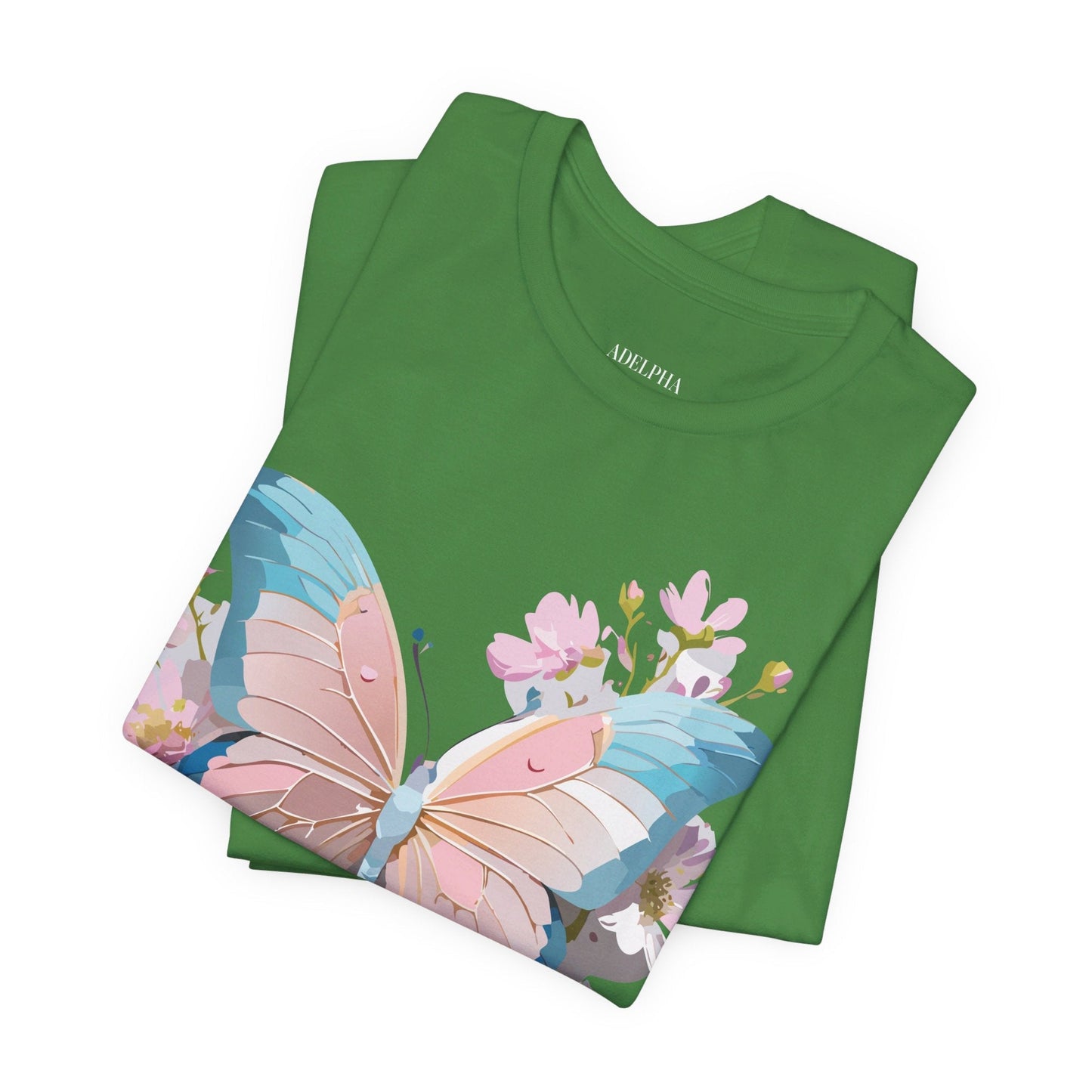 Butterfly Graphic Unisex 100 Cotton Lightweight Vintage Floral Design Jersey Tee 25