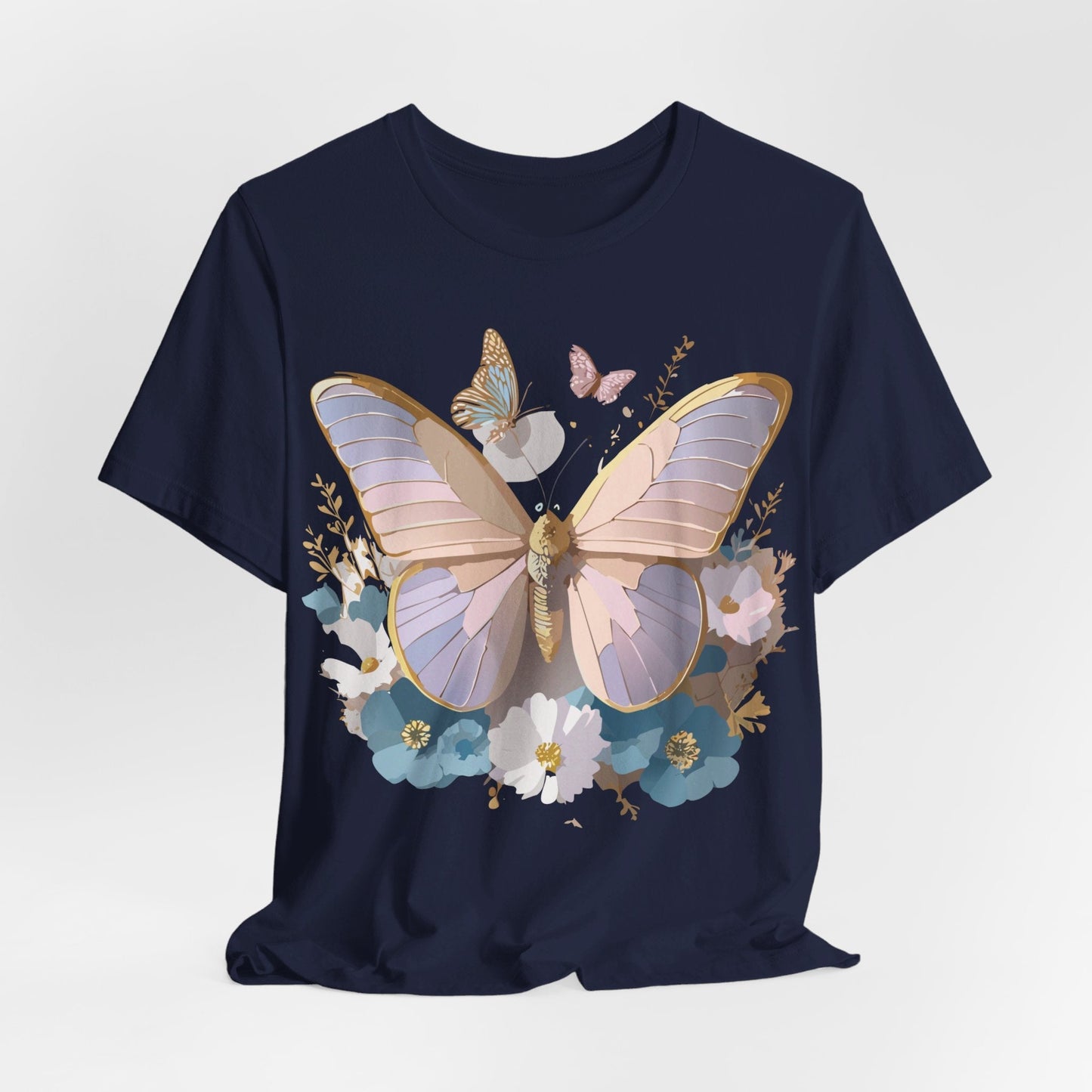Butterfly Graphic Tee Unisex Short Sleeve Vintage Inspired Artwork Adelpha