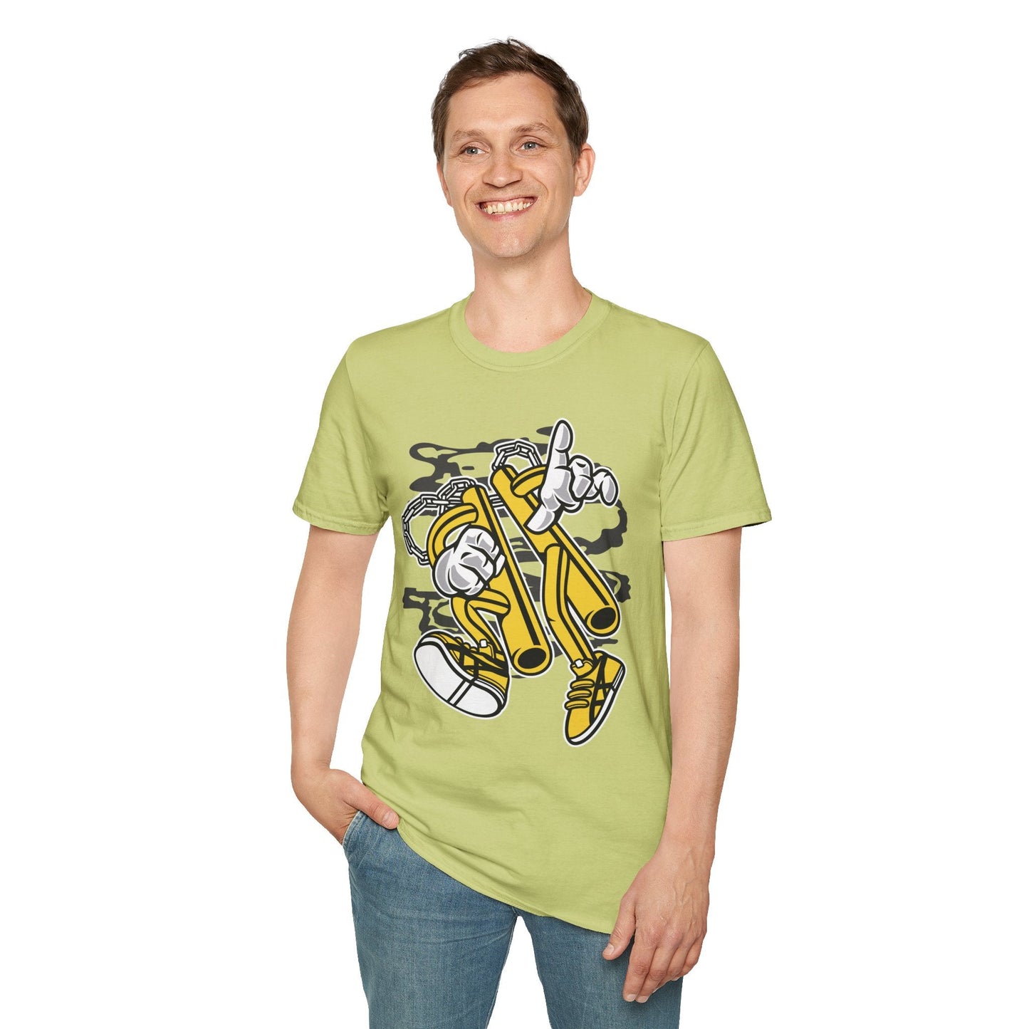 Cartoon T Shirt Animation T Shirt Funny Tee Unisex Softstyle 100 Percent Cotton 64000