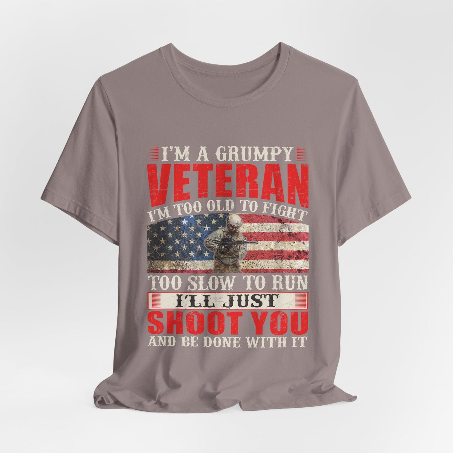 Army Veteran Patriotic Graphic Design Unisex Cotton T-Shirt v38