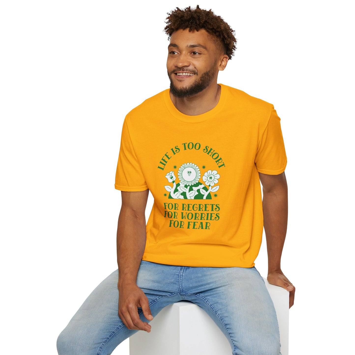 Positive Slogan T Shirts With Positive Words Tee Shirt Good Quotes Unisex Gildan Softstyle 64000 100 Percent Cotton