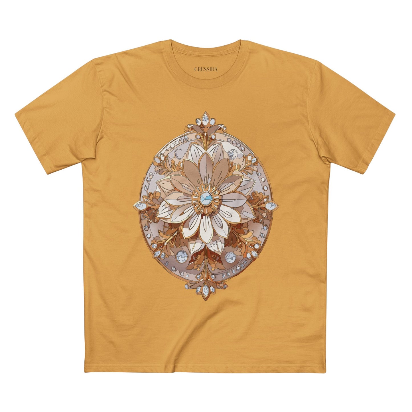Floral Graphic T-Shirt Unisex 100 Cotton Art Design with Antique Flowers Tee 12