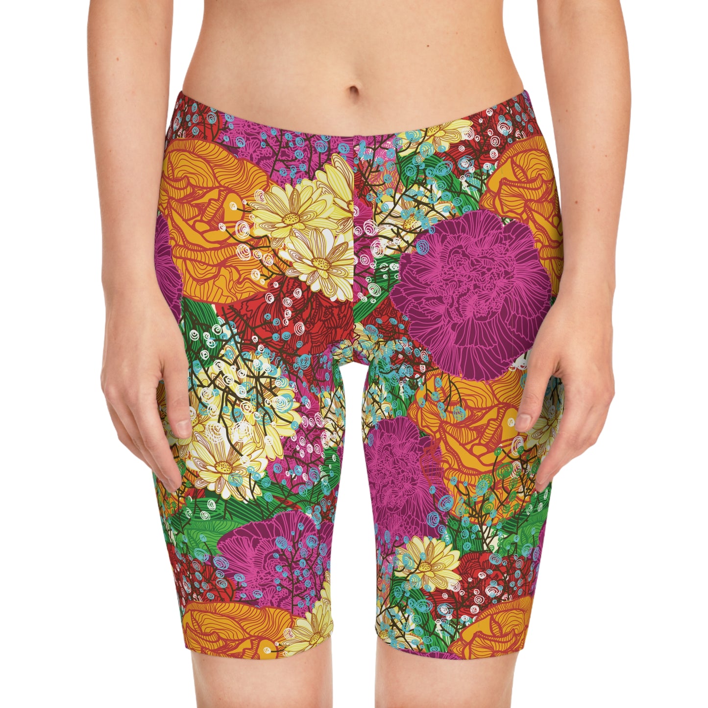 Bike Shorts with Floral prints