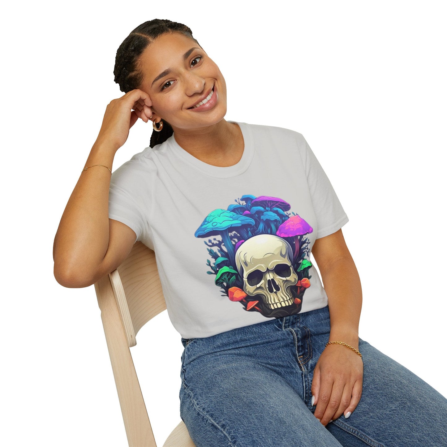 Skull Graphic Unisex Cotton T-shirt with Skeleton Artwork Design 3