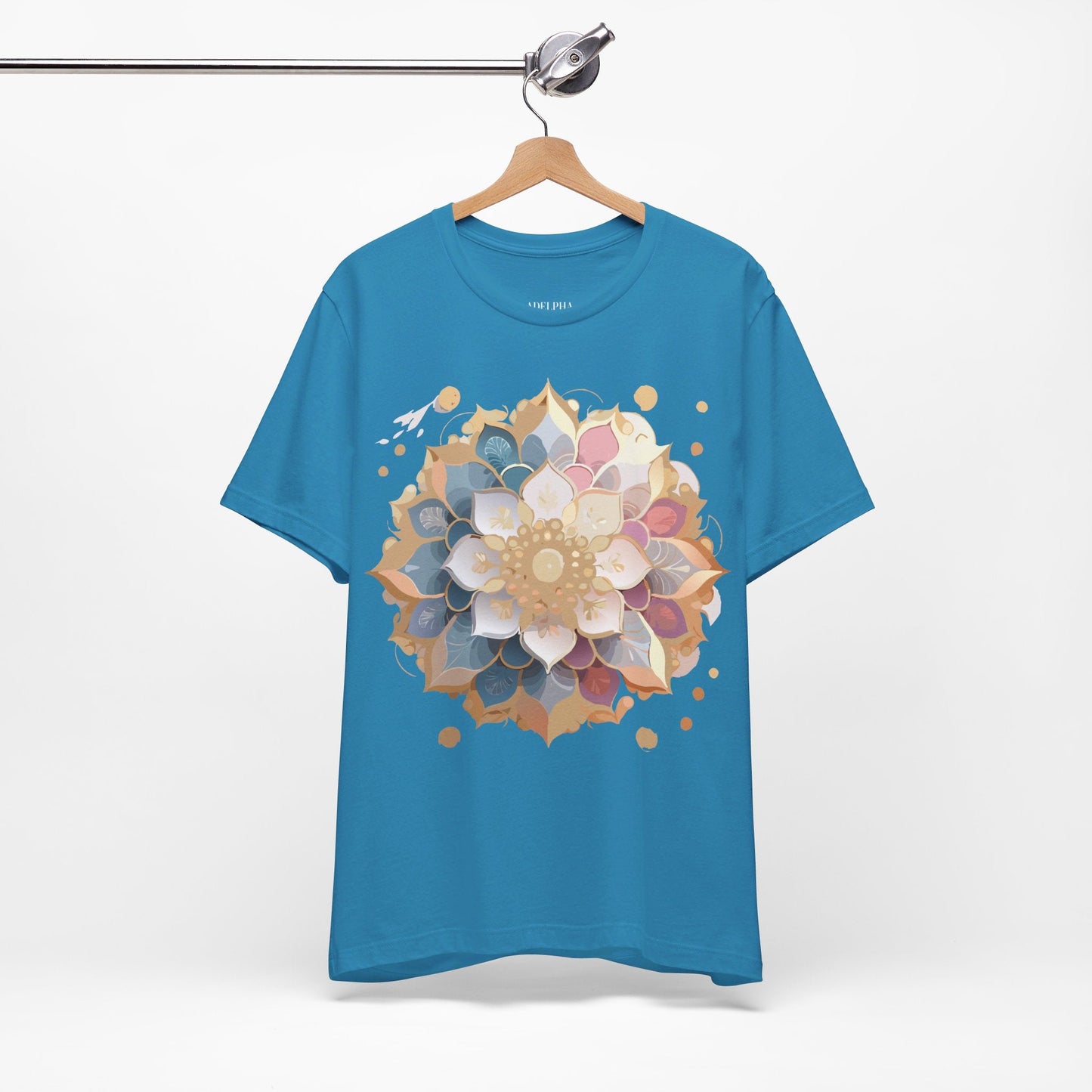 Mandala Graphic Unisex 100 Cotton Vintage Floral Artwork Tee 5