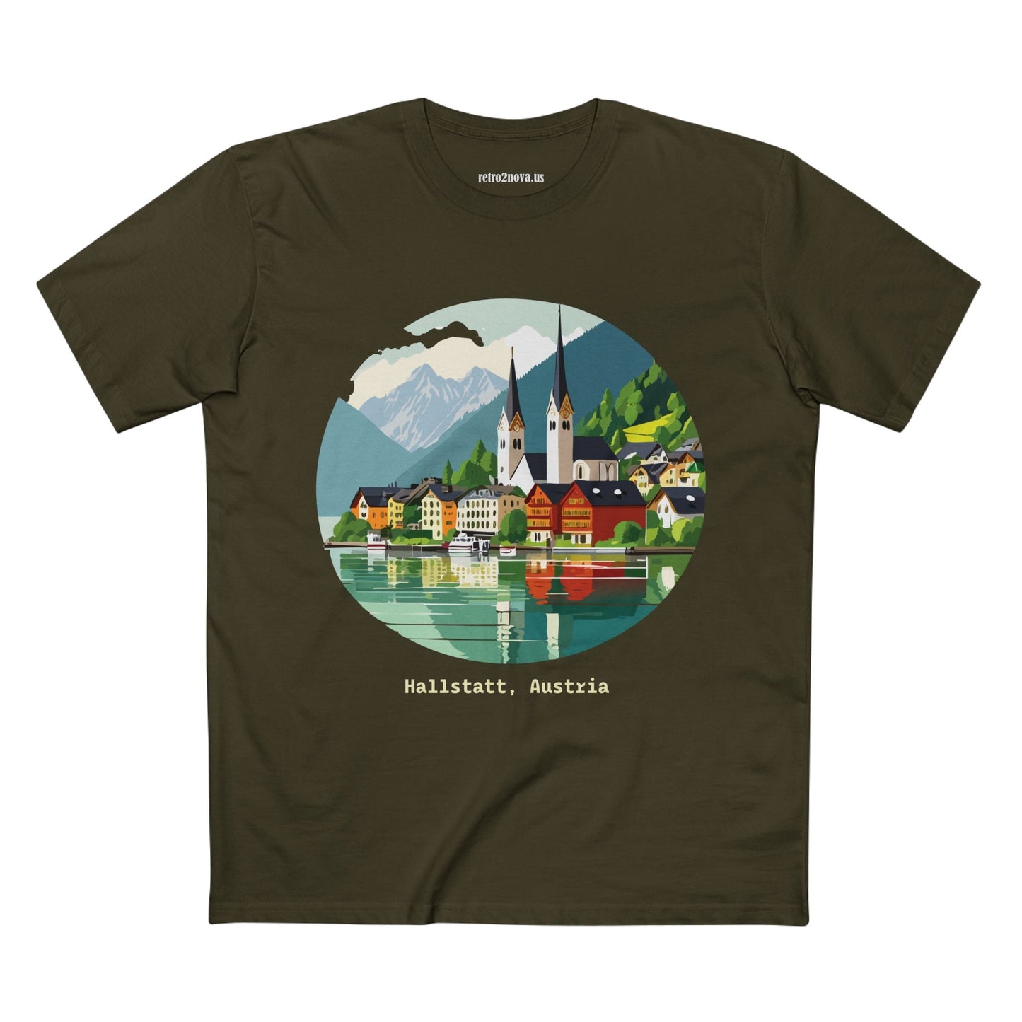 Retro2Nova Unisex Travel Shirt Austria Art Design Original Art Collection Premium Cotton Tee TT 12