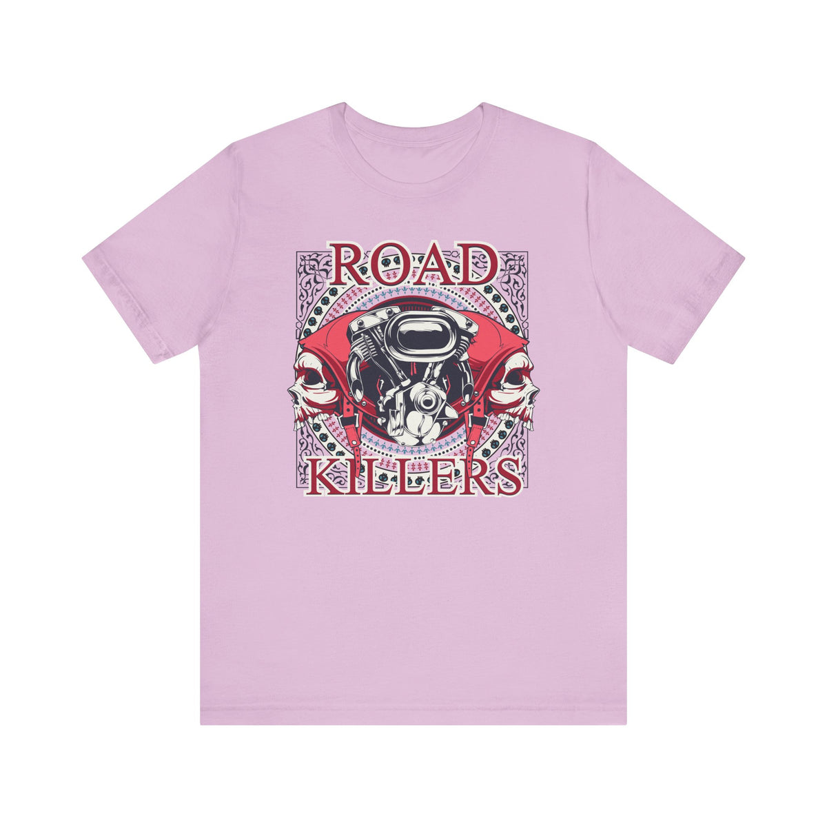Dark Road Motorcycle Helmet Skull Tee Biker graphic Unisex Cotton t-shirt G-1