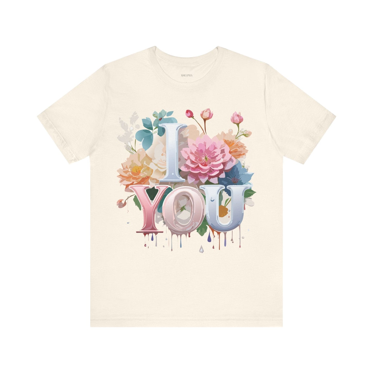 Valentine Day Graphic Unisex 100 Cotton Vintage Artwork with Love and Flower Design Tee 8