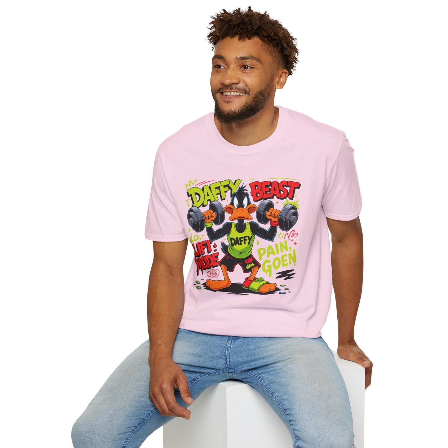 Cartoon T Shirt Funny Animals Print Unisex Animation Tee Gildan Softstyle 64000