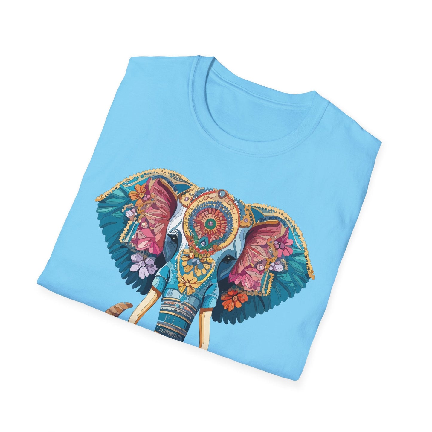 Unisex Elephant Graphic T Shirt Cartoon Elephant Tee Gildan Softstyle 64000 Premium Cotton