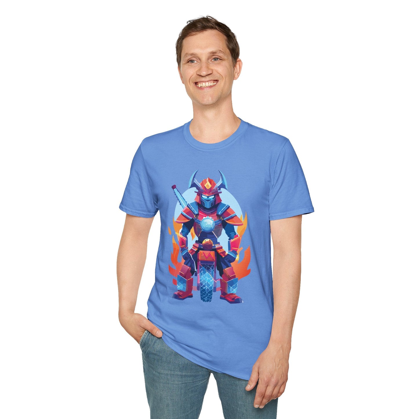 Samurai Shirt Unisex Gildan Softstyle 64000 Tee 100 Percent Ring Spun Cotton Comfort All Day Wear