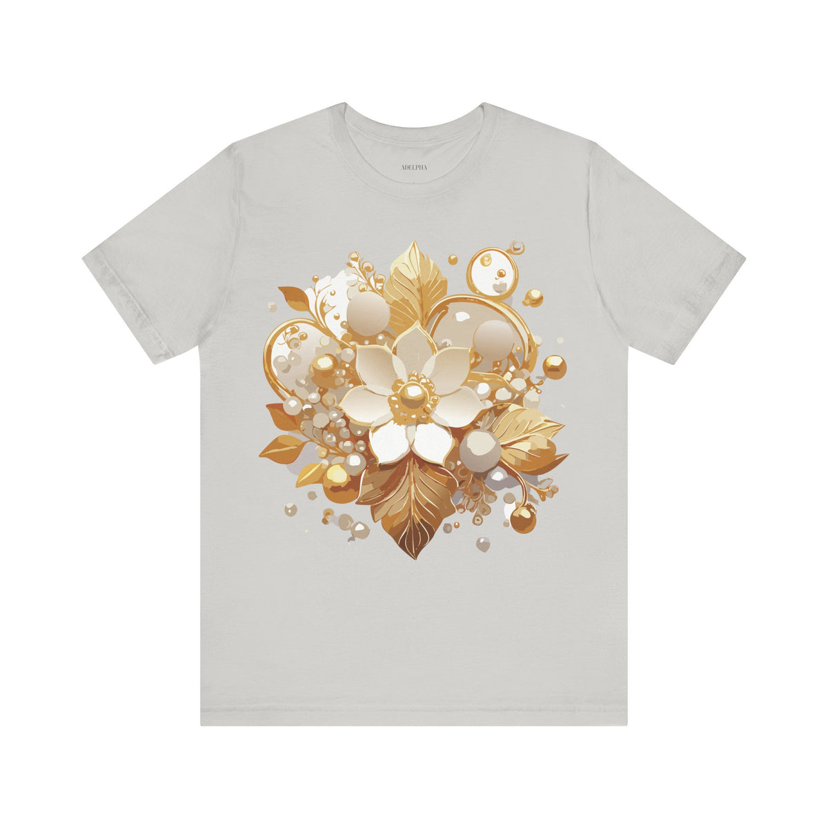 Jewelry Graphic Unisex Cotton Bella+Canvas Tee with Gemstones Art Design m22